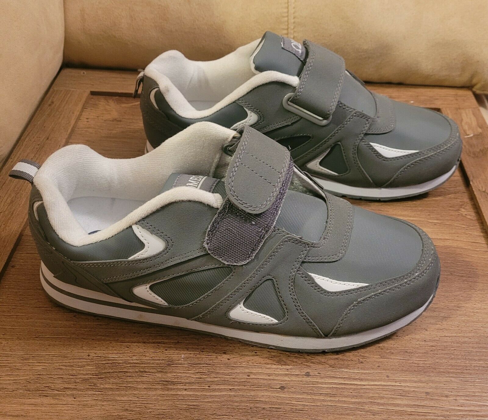 OMEGA Comfort Zone 475-6A Walking Shoes Hook & Loop Closure Men's 10 1/2 D Gray