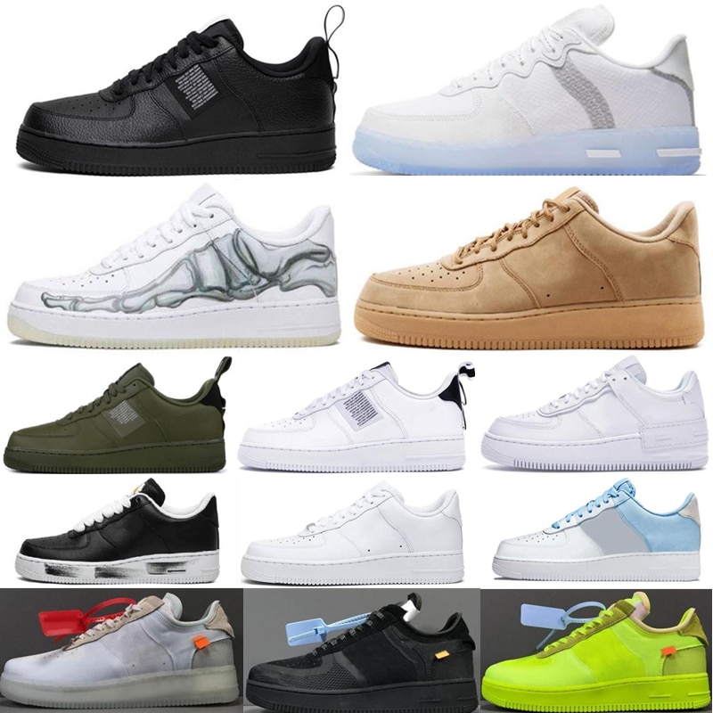One Running Shoes Casual Men Women Triple White Black Sports Trainers Sneakers Fashion Jogging Walking outdoor Size 5.5-11