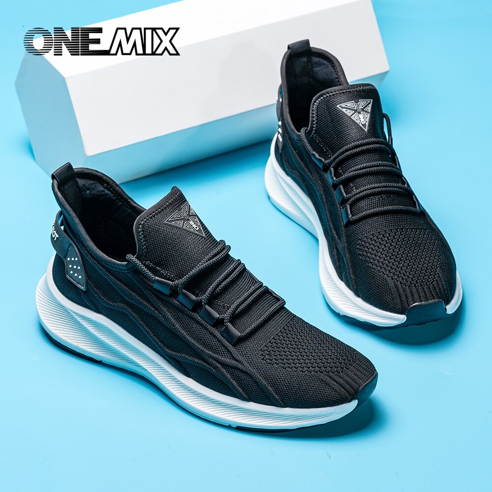 ONEMIX Men Running Shoes Marathon React Breatahble Running Shoes Athletic Trainers Sports Shoes Outdoor Women Walking Sneakers