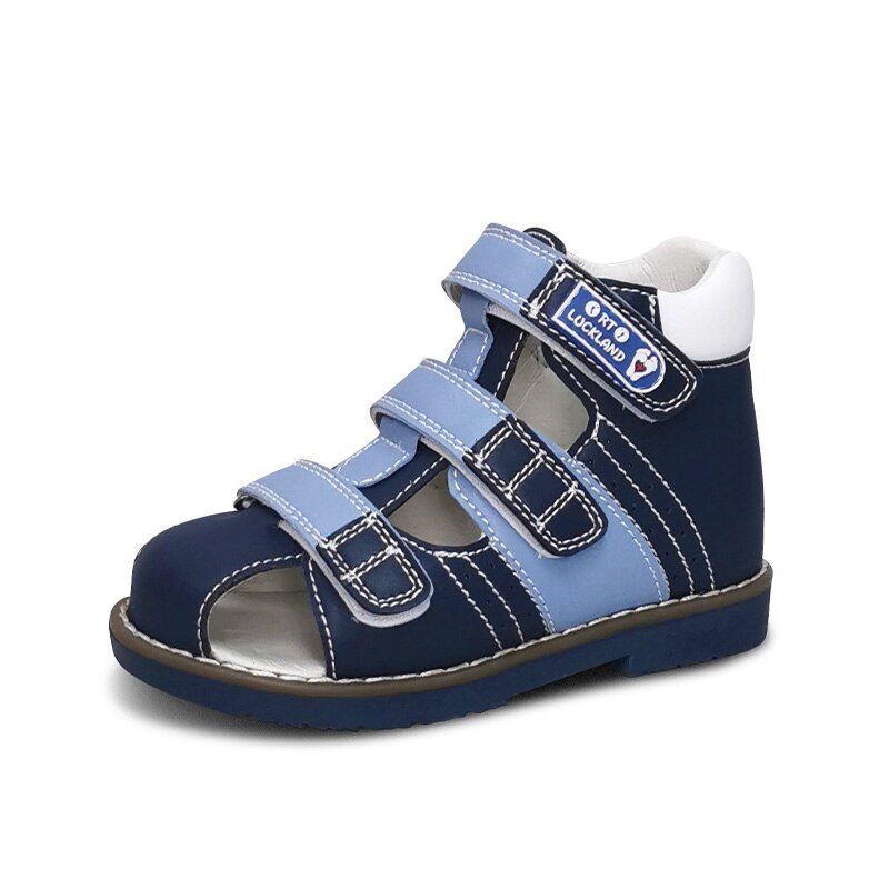 Ortoluckland Baby Boy Shoes Leather Orthopedic Footwear For Kids Girls Children Tiptoe Flatfeet Dress White Sandals 2 To 8 Years