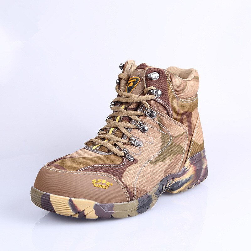 Outdoor Climbing High Tube Camouflage Training Shoes Camping Wool Warm Winter Fishing Hunting Men's Tactical Male Combat Boots