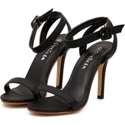 Peep-Toe Open Toe Sandals Women Shoes Black
