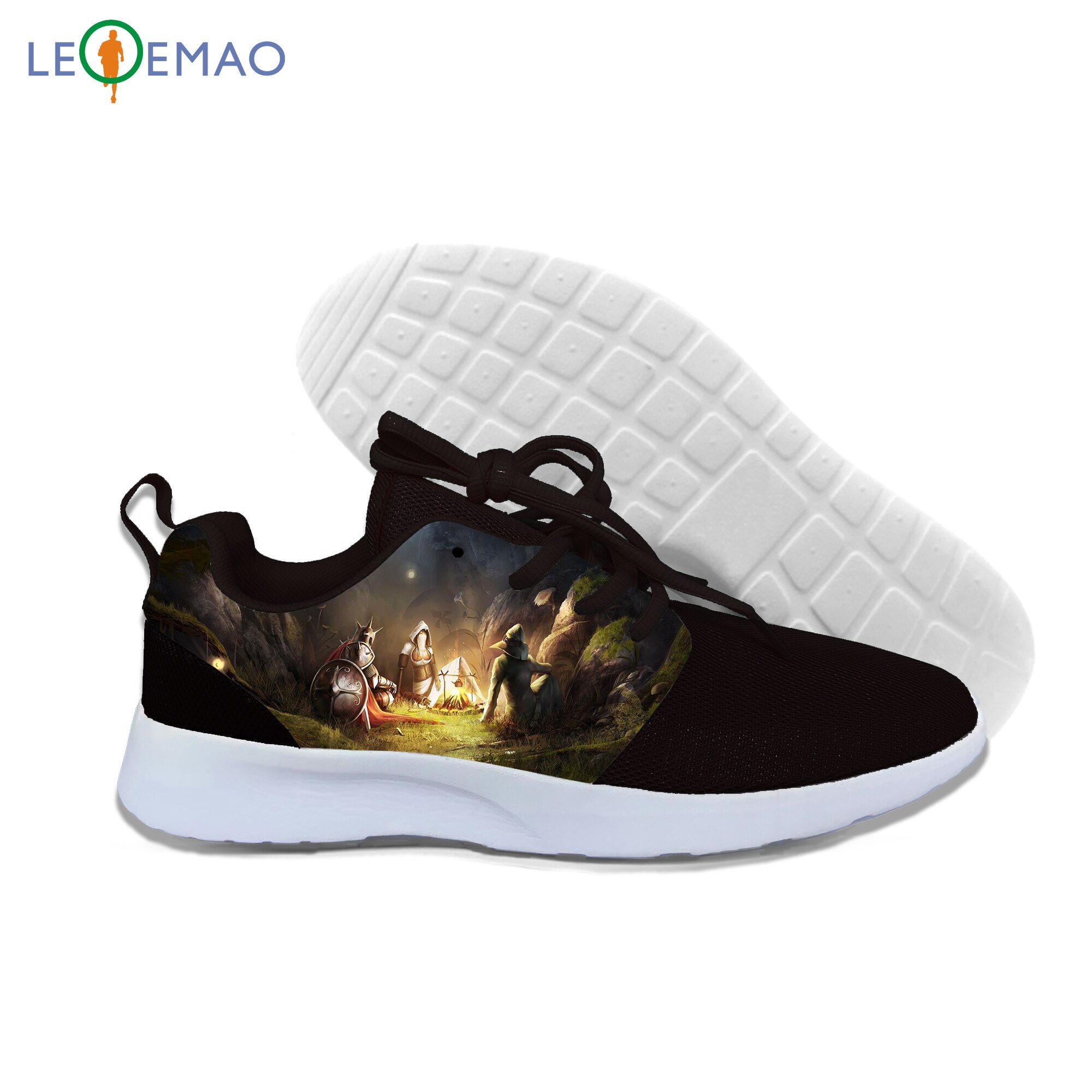 Personality Running Shoes Black Mage Academy FFIX Game Final Fantasy 9 Vivi Humor Shoes Walking Lace-Up Gym Casual Sneaker