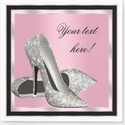 Personalized - Pink High Heel Shoes Napkin