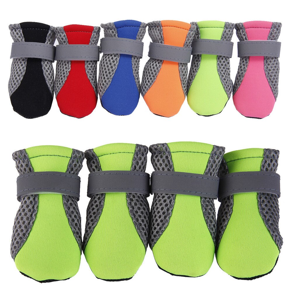 Pet Dog Shoes Kitten Puppy Soft-soled Walking Running Shoes Rain Boots Non-slip Wear-resistant Reflective Foot Cover Pet Product