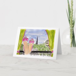 Pink Sparkly Shoes in Paris Card