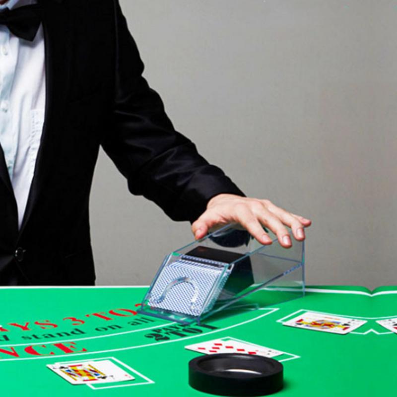Playing Cards Dealing Shoe Light Durable Transparent Black Plastic Playing Card Dealer Holds 1 - 6 Decks
