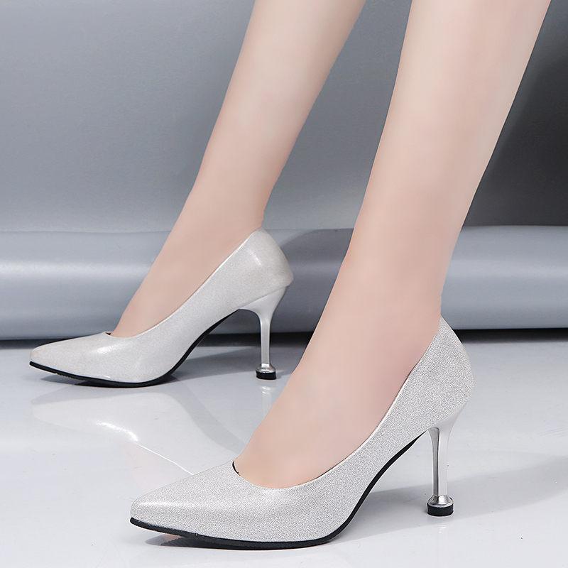 Plus Size 35-44 Women's Pumps Women Shoes Thin High Heels Shoes Elegantpointed Toe Fashion Officezapatillas Mujer Luxur Size 11