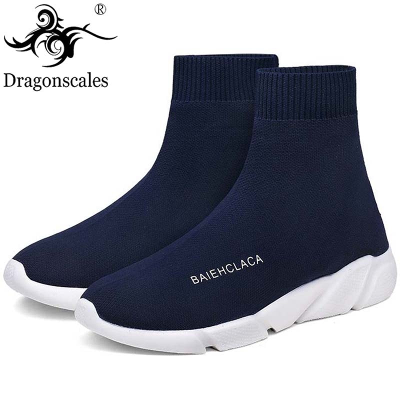 Plus Size 35-47 Popular Young men ankle sock boots Fashion Breathable Summer Mesh Brand Sneaker Comfortable Light Casual Shoes