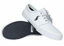 Polo Ralph Lauren Men's Leather Shoes Faxon Low White 816527220002 Medium (D, M)