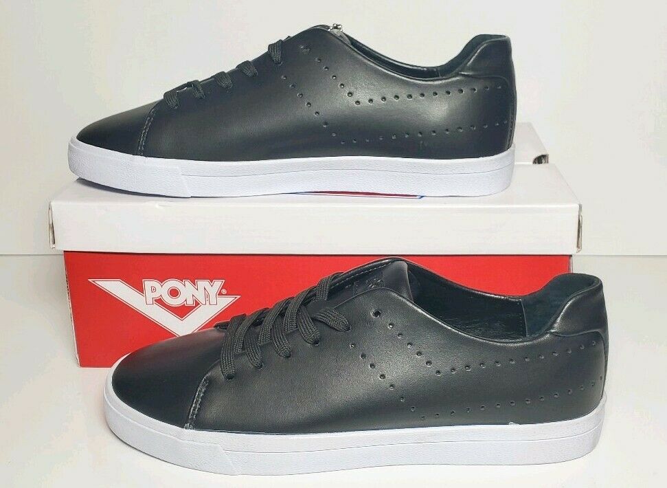 PONY TopStar Casual Dressy Men Size 8 Black Sneakers Shoes New / Box 410436