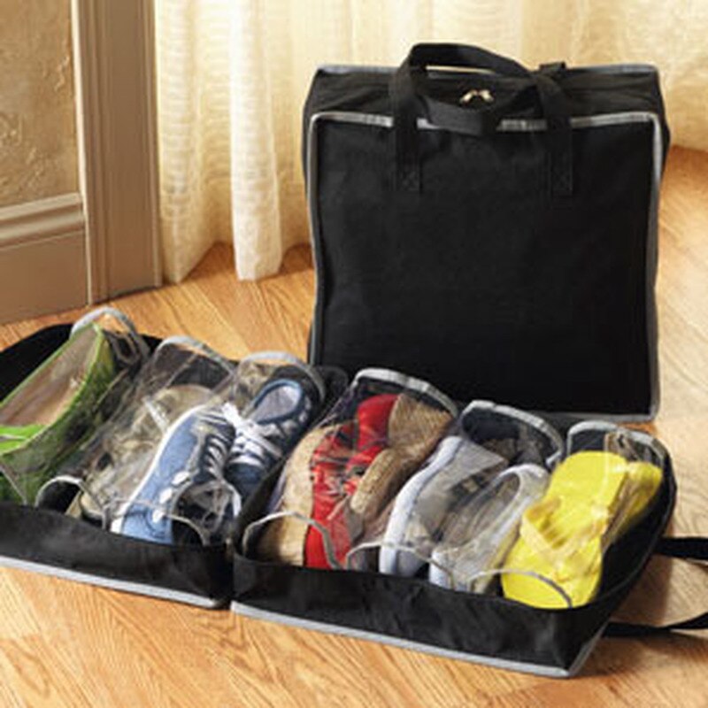 Portable Non-woven Storage Shoe Box for Travel Home Finishing