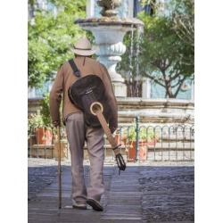 Poster: Gallery's Mexico, Guanajuato. Elderly Man Walking with Guitar,