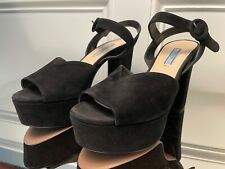 Prada Milano 1XP39A Black Red or Tan Camoscio Women's High Heel Pumps shoes