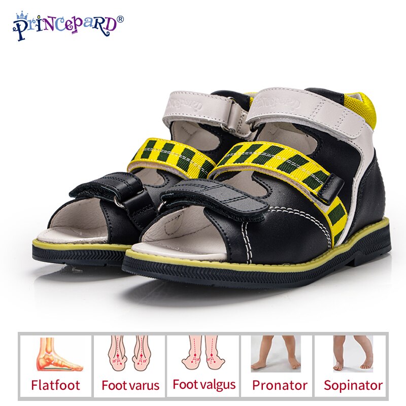 Princepard Kids Sandals Orthopedic Shoes For Children First Walking Shoes Ankle Support Corrective Casual Shoe for Baby Boys