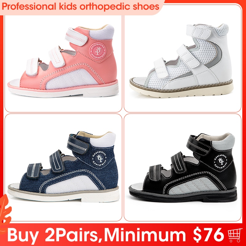 Princepard Orthopedic Kids Shoes 2021 Open Toe Corrective Summer First Walking Sandals for Boys and Girls Flat Feet Arch Support