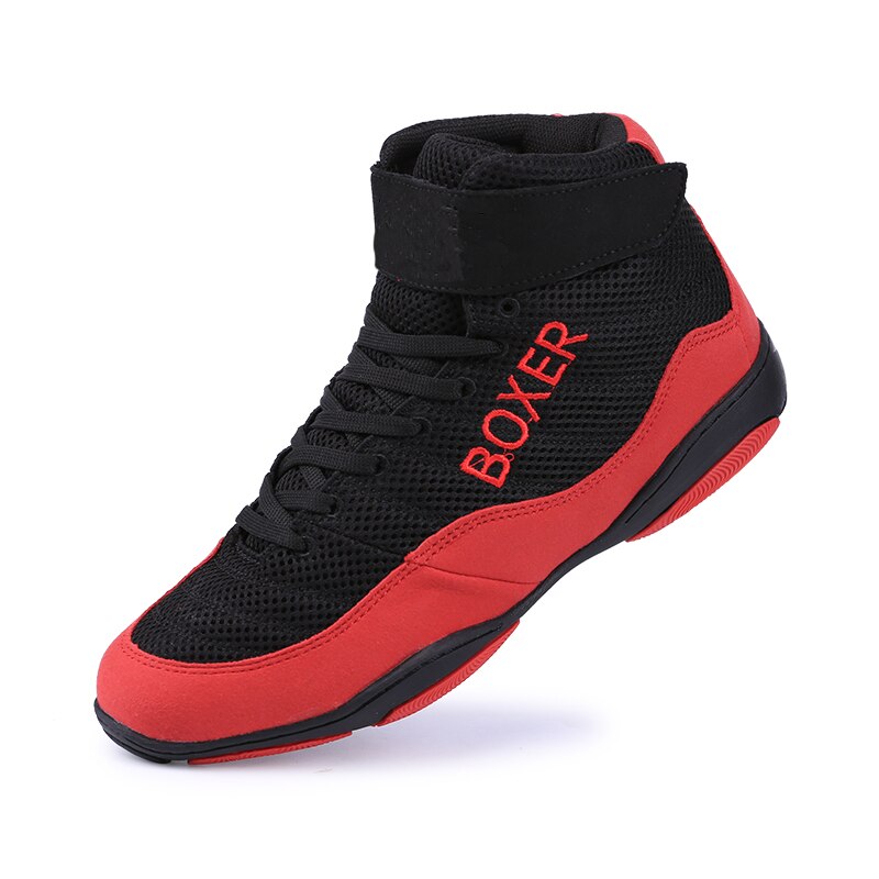 Professional Big Boy Fighting Shoes Red Kids Wrestling Sneakers Comfortable Youth Boy Boxing Boots Wearable Sport Shoes