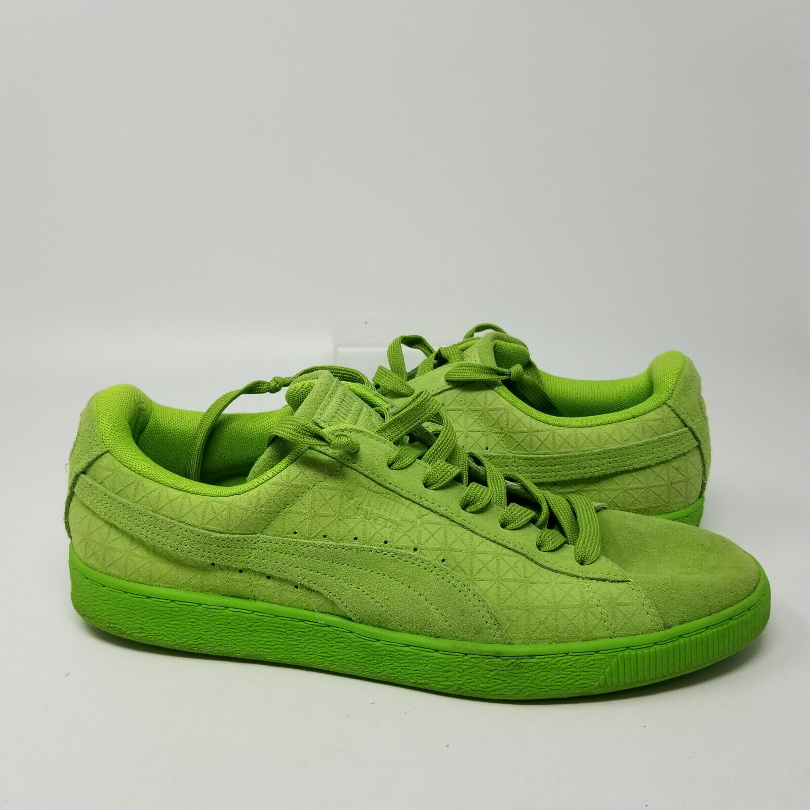 Puma Suede Green Lace Up Comfort Walking Tennis Shoes Sneaker Men Size 13