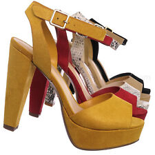 Purify High Block Heel Platform Sandal - Women Ankle Strap Open Toe Dress Shoes