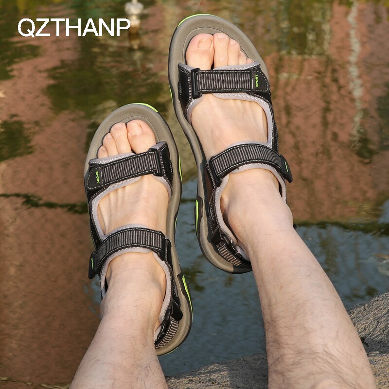QZTHANP Fashion Casual Men's Sandal Shoes Men Adult Shoes Men Summer Male Shoes Waterproof Light Erkek Ayakkabi High Quality