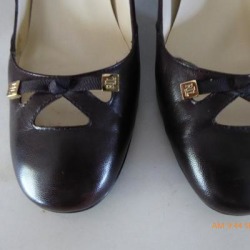 Ralph Lauren Shoes | Ralph Lauren Women Leather Dress Shoes Heels | Color: Brown/Gold/Red | Size: 8.5