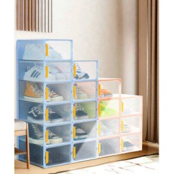 Rebrilliant Shoe Storage Boxes Sneaker Boxes Clear Plastic Stackable12 Pack- Perfect Shoe Container & Holder For Men,Women, Kids… | Wayfair