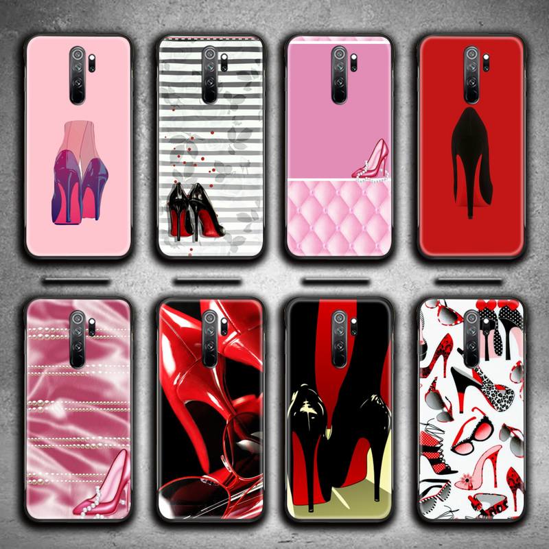 Red High Heel Shoe Phone Case for Redmi 9A 9 8A 7 6 6A Note 10 9 8 8T Pro Max K20 K30 Pro