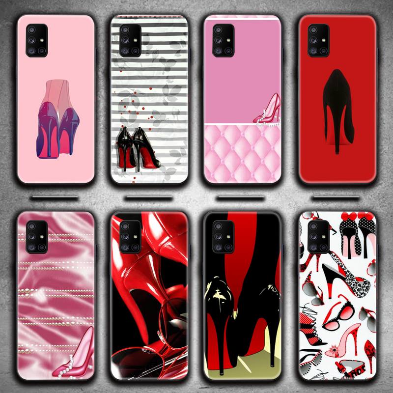 Red High Heel Shoe Phone Case For Samsung Galaxy A52 A21S A02S A12 A31 A81 A10 A30 A40 A50 A70 A80 A71 A51 5G