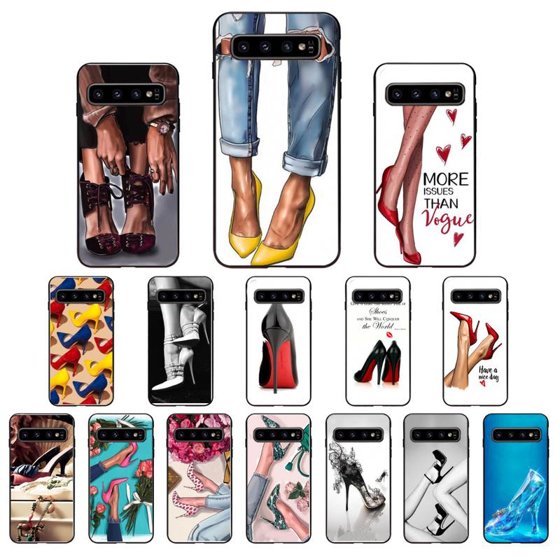 Red High Heel Shoes Phone Case For Samsung S21 S20 Plus S20 S30 Ultra S10 Plus S9 S8 Plus S30Plus S10E