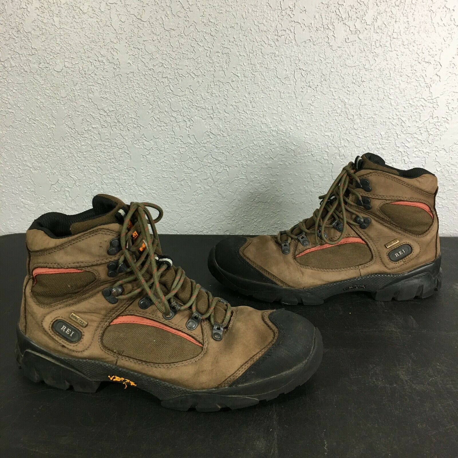 REI Monarch IV Gore Tex Leather Hiking Boots Bark Brown Men’s 10.5