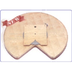 Rev-A-Shelf 32 inch Diameter Wood Kidney Shelf with Swivel