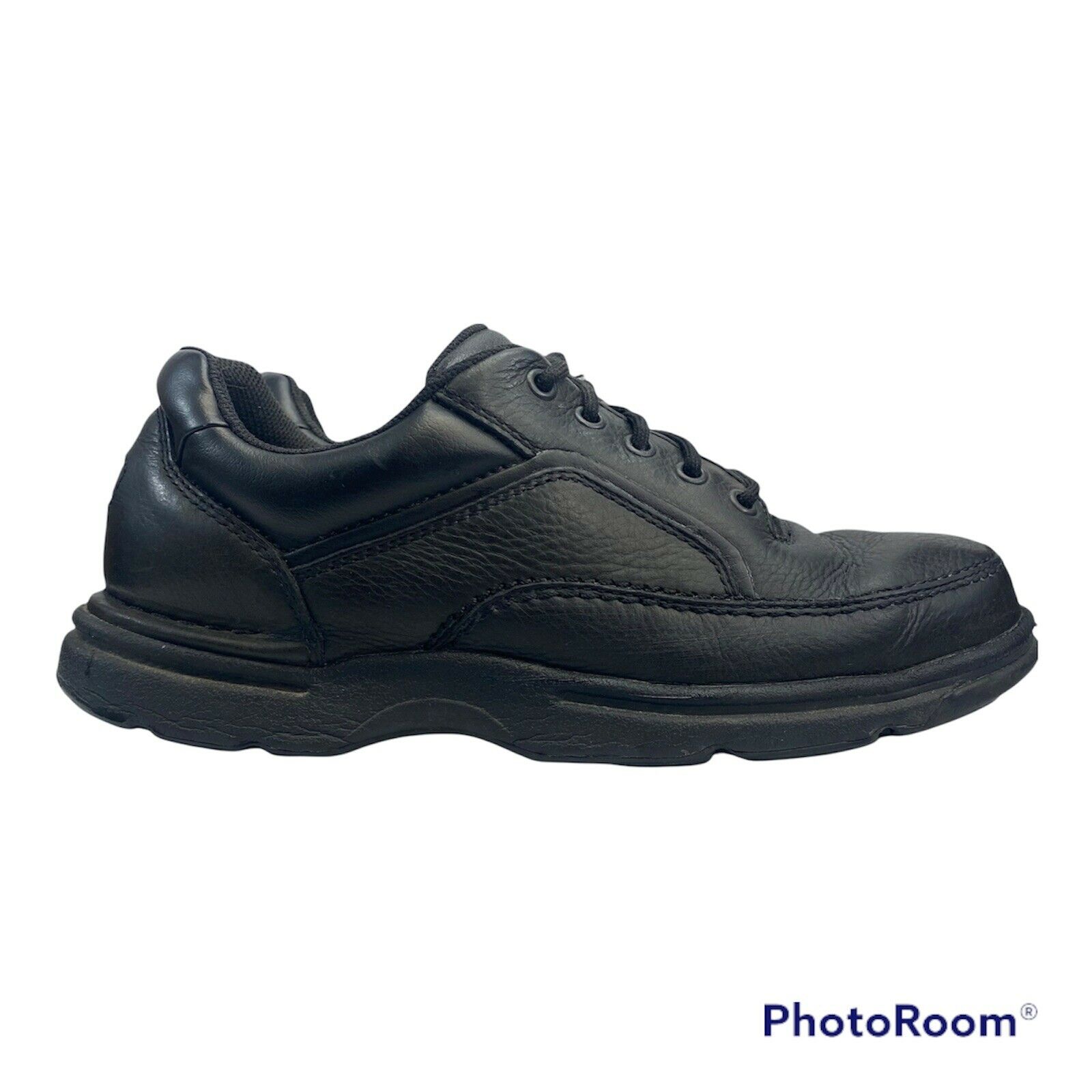 Rockport Eureka Mens Black Leather Lace Up Comfort Walking Shoes Size 9.5M