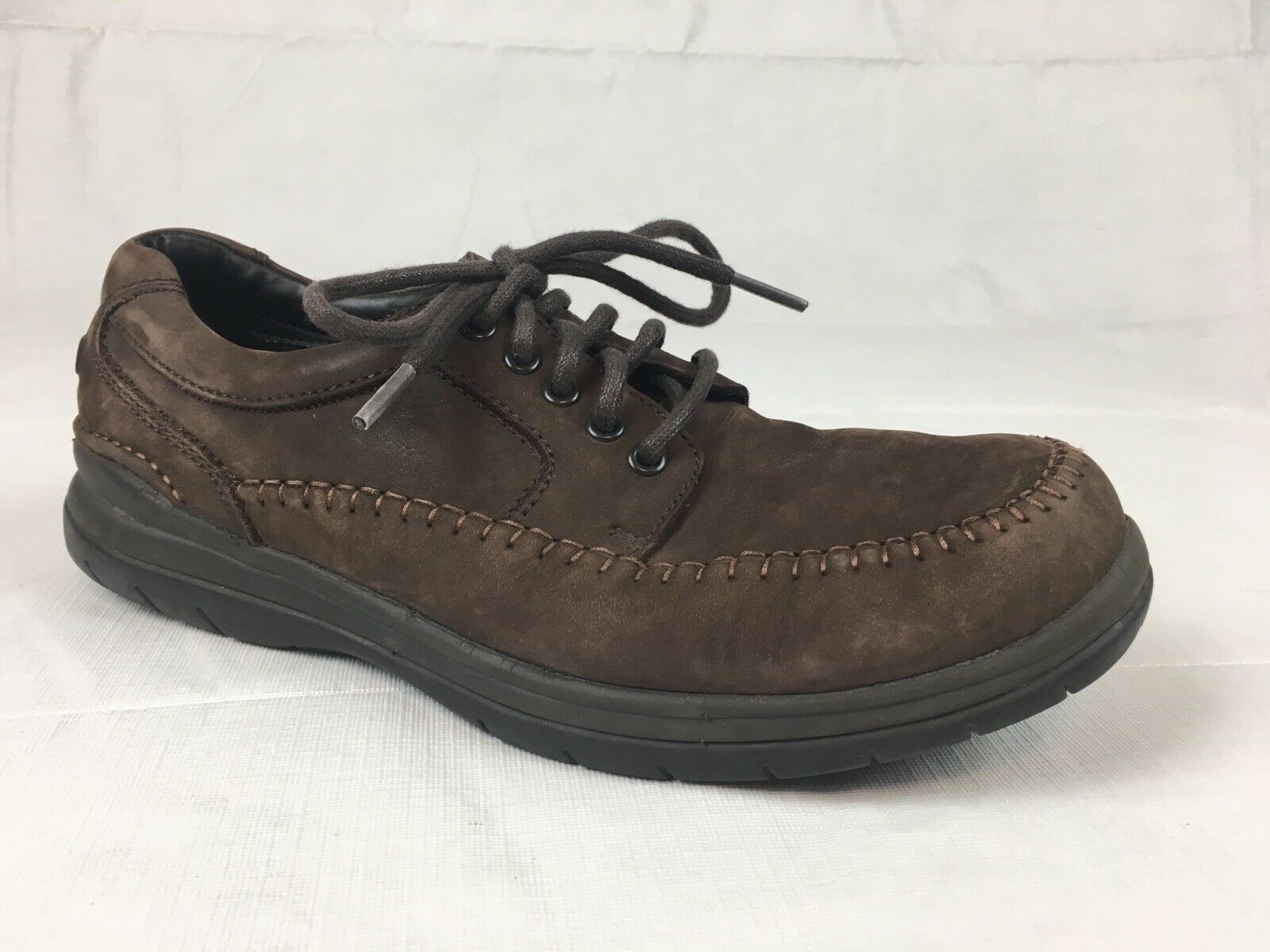 Rockport Mens Brown Suede Leather Classic Wingtips Casual Shoes Mens 8W Wide