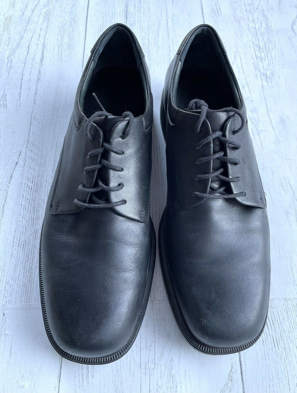 Rockport Mens Margin APM2031C Black Leather Oxford Dress Shoes Lace Up Size 13 M