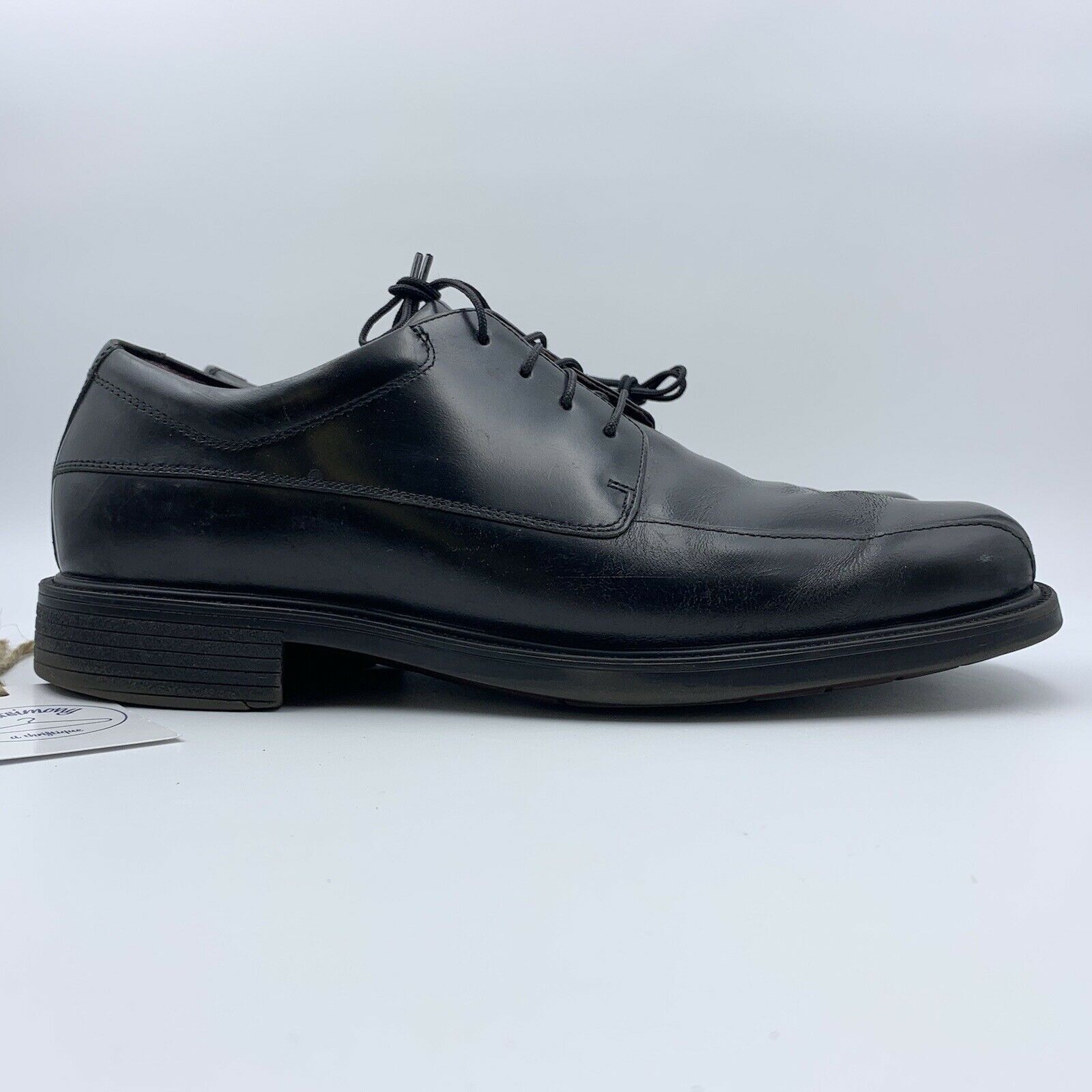 Rockport Mens Oxford Dress Shoes Leather Lace Up Apron Toe, Black - Size 10M