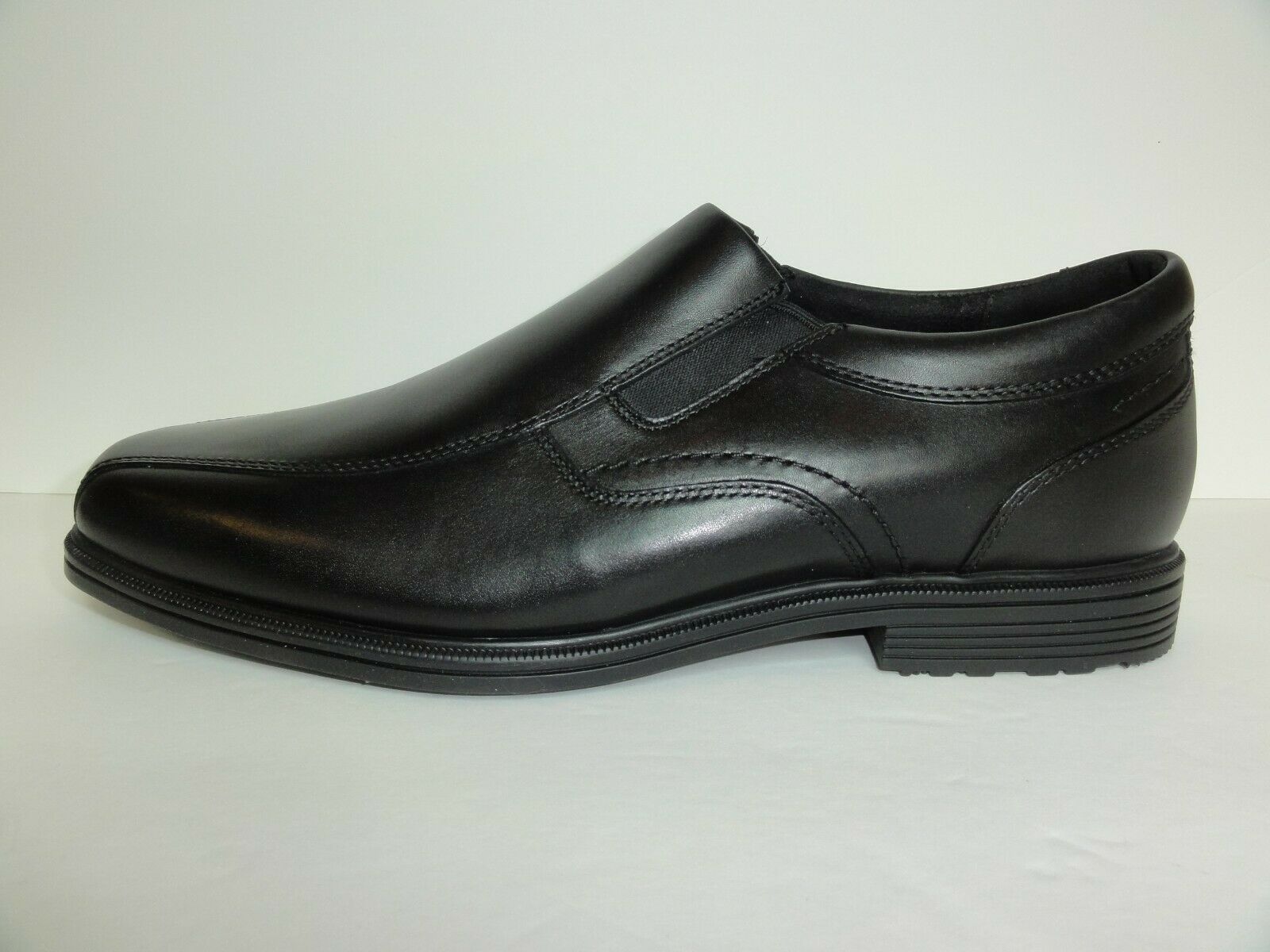 ROCKPORT Men's Walkability BLACK Leather SLIP ON LOAFER Dress Shoe 10 Extra Wide