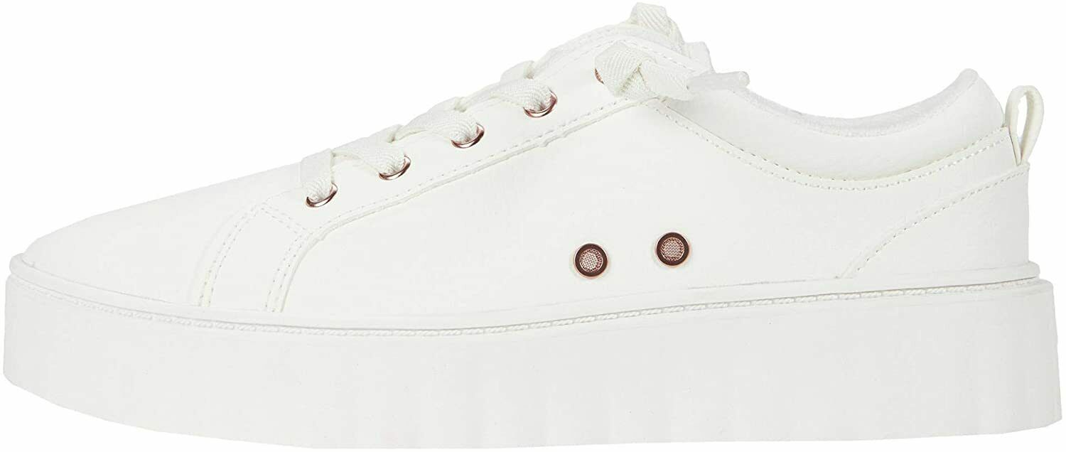 Roxy Women's Sheilahh Slip on Platform Sneaker Shoes White Size 9