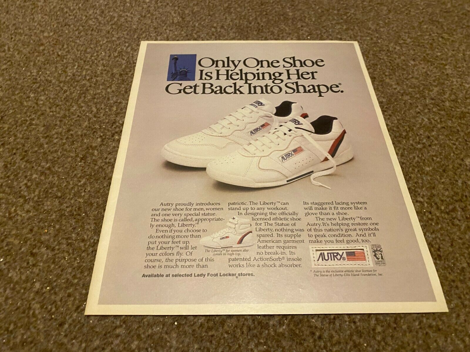 RSBK8 ADVERT 12X10" AUTRY SHOES, BOOTS & TRAINERS AT LADY FOOT LOCKER STORES