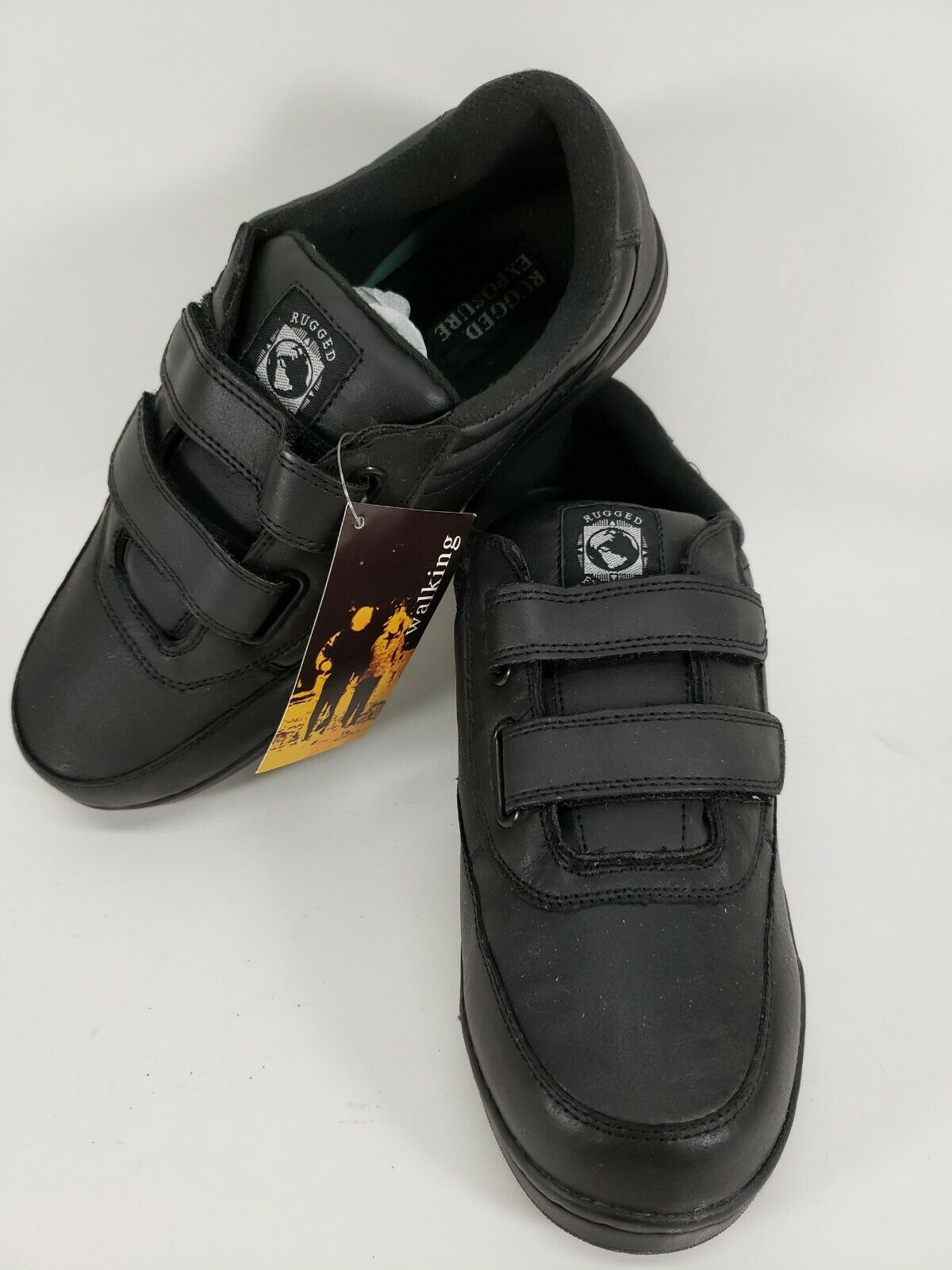 Rugged Exposure Journey Plus Wide Men’s Walking Shoes Black Size 8.5 NWT