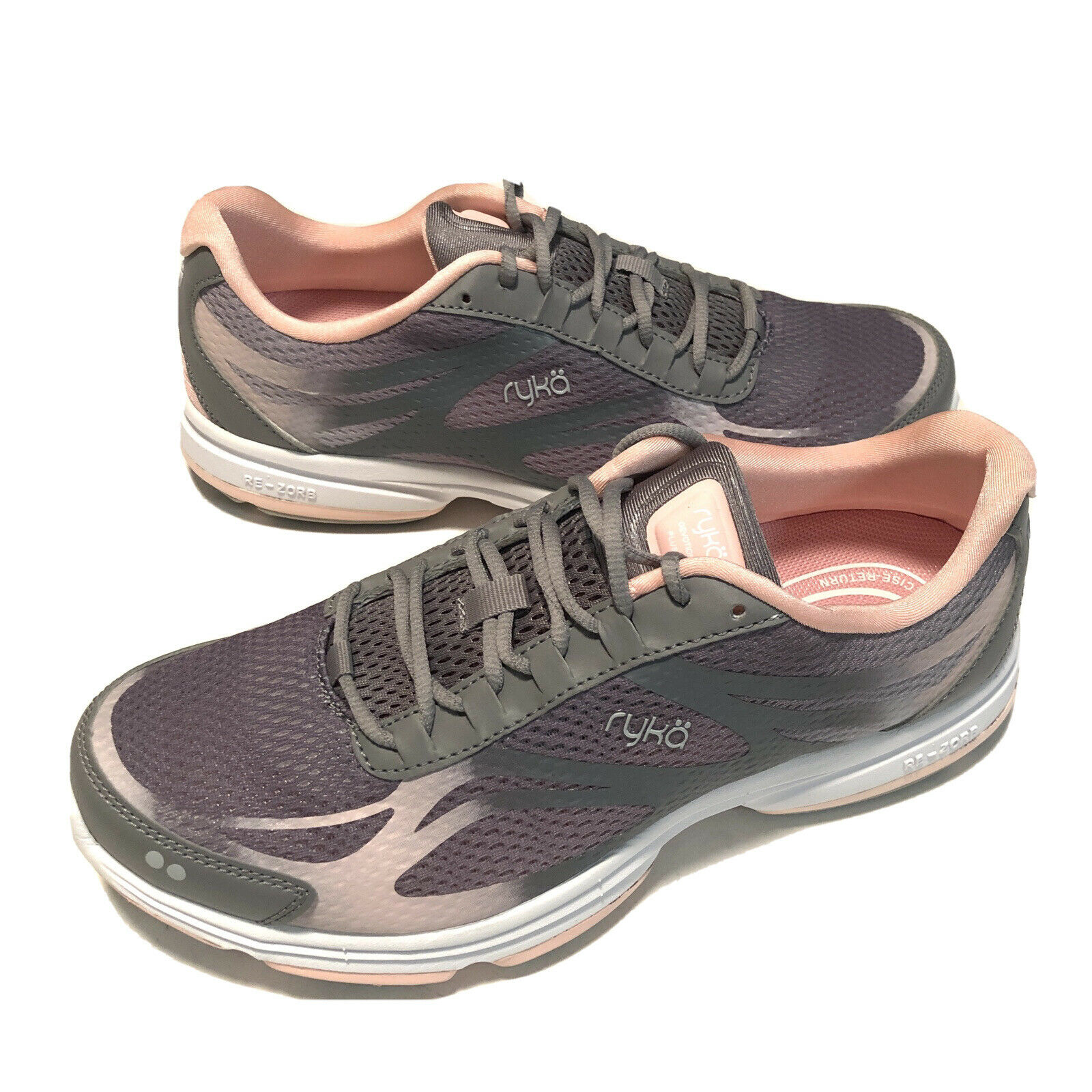 Ryka Devo Plus 2 Gray Pink Walking Shoes Athletic Women’s Size 7