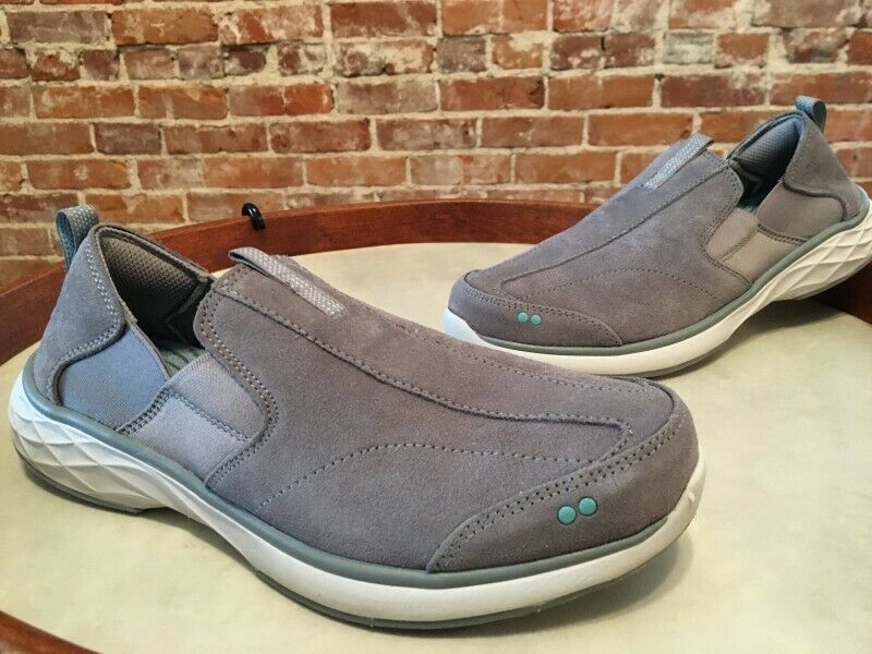 Ryka Grey Suede Slip on Terrie Tennis Shoe Sneaker Walking Shoes 8.5 Sale
