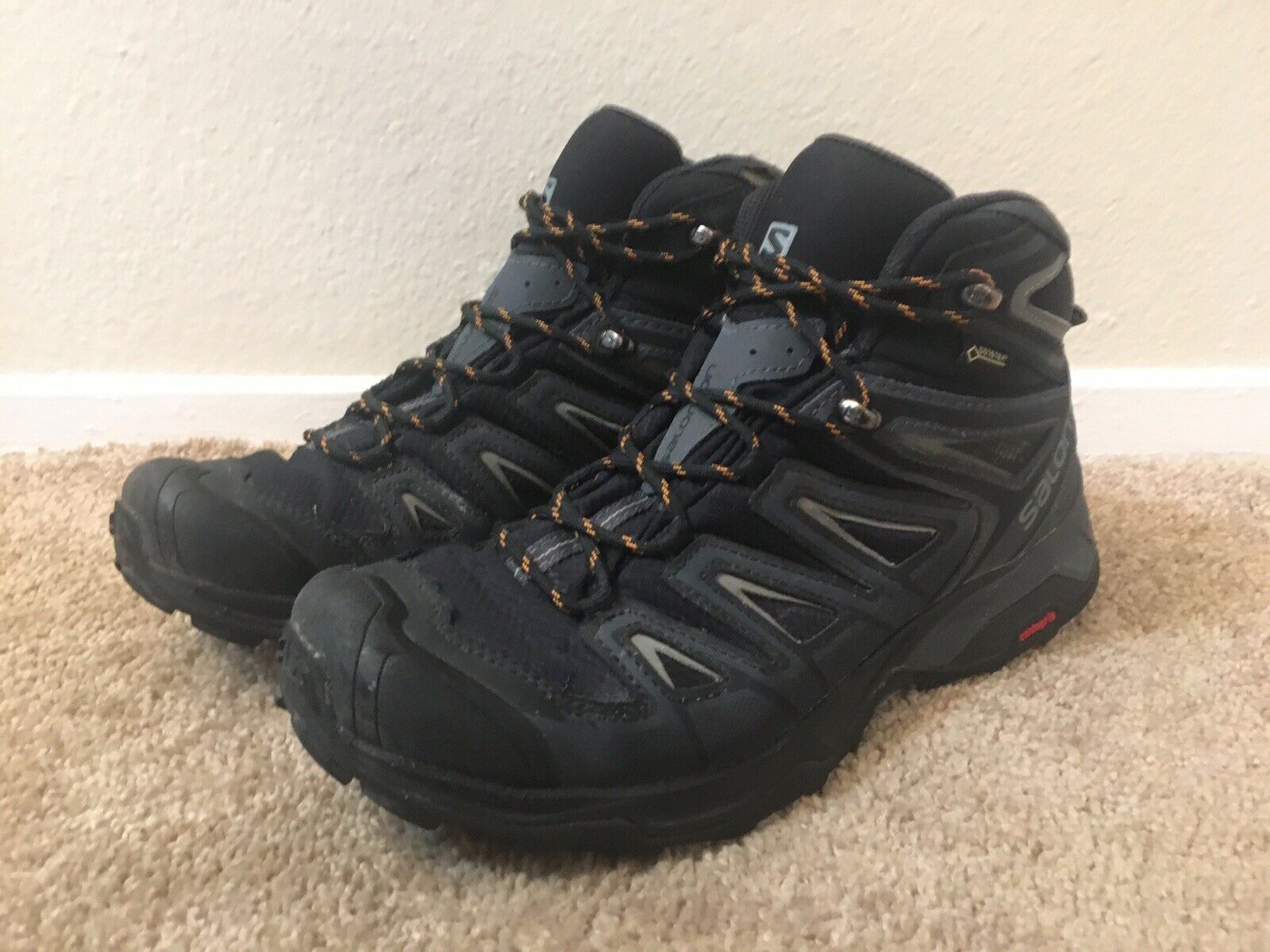 Salomon X Ultra 3 Mid Gore Tex Black Grey Mens Size 10.5 Hiking Boot Rare