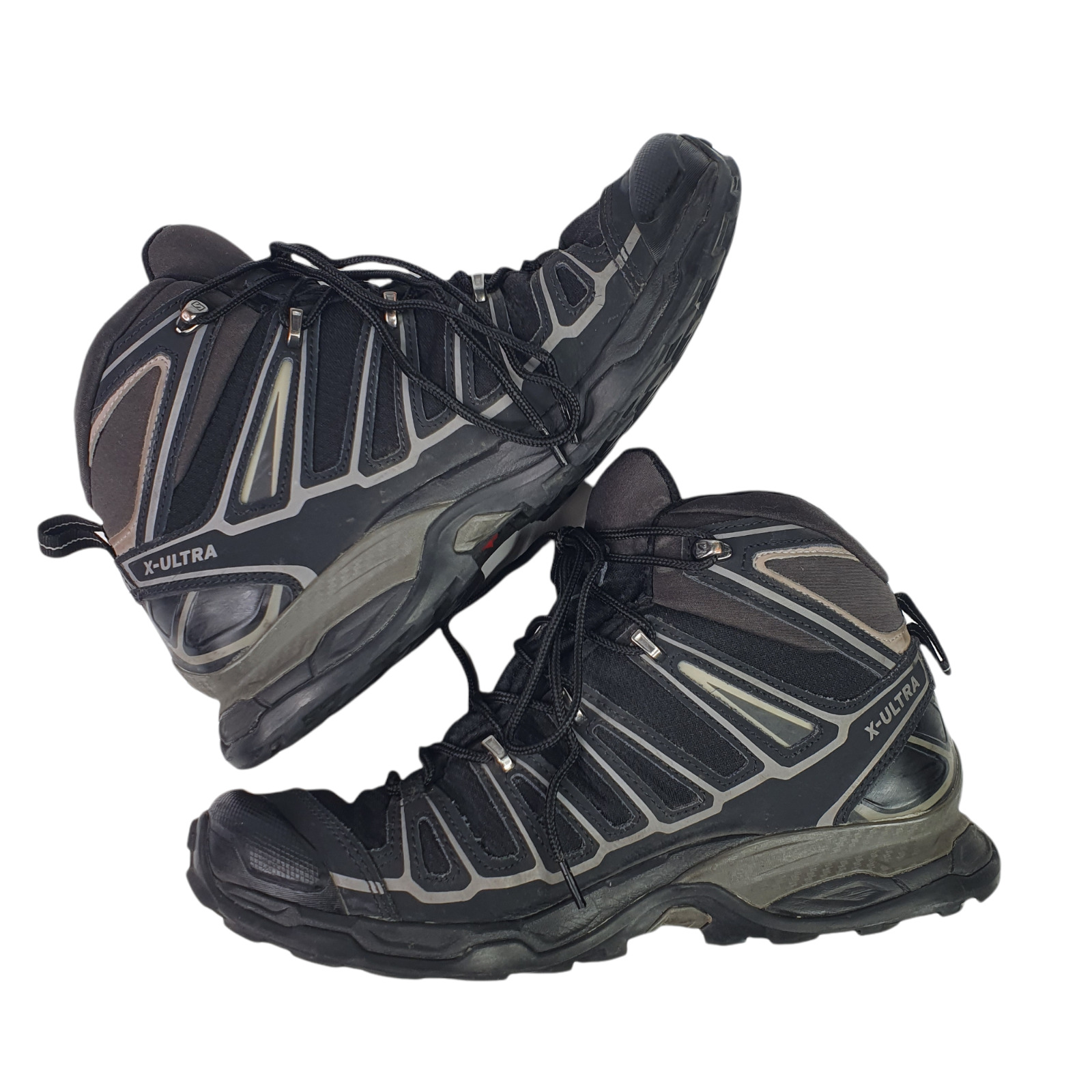 Salomon X Ultra Mid GTX Gore-Tex 370770 Men's Sz 8.5 Hiking Boots Shoes Black