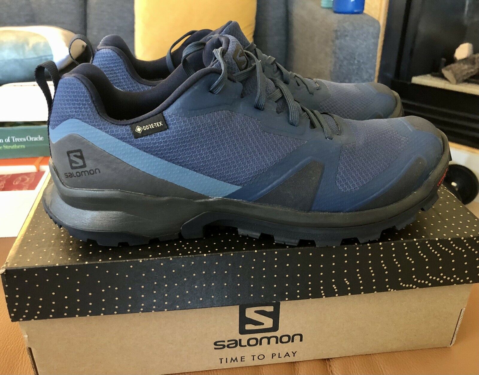 Salomon XA Collider GTX Hiking Shoes, Size 7, Navy Blue