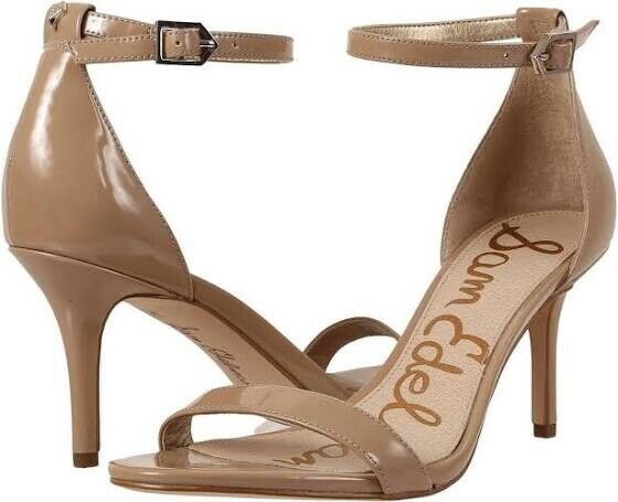 Sam Edelman Patti Women’s Dress Sandals Nude Genuine Leather Shoes Heels Pumps 8