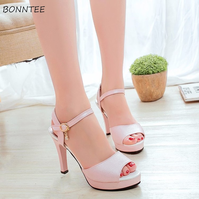 Sandals Women All-match Trendy 2020 New Elegant Thin Heels Fashion Korean Style Shoes Womens Daily Classic High Quality Ladies