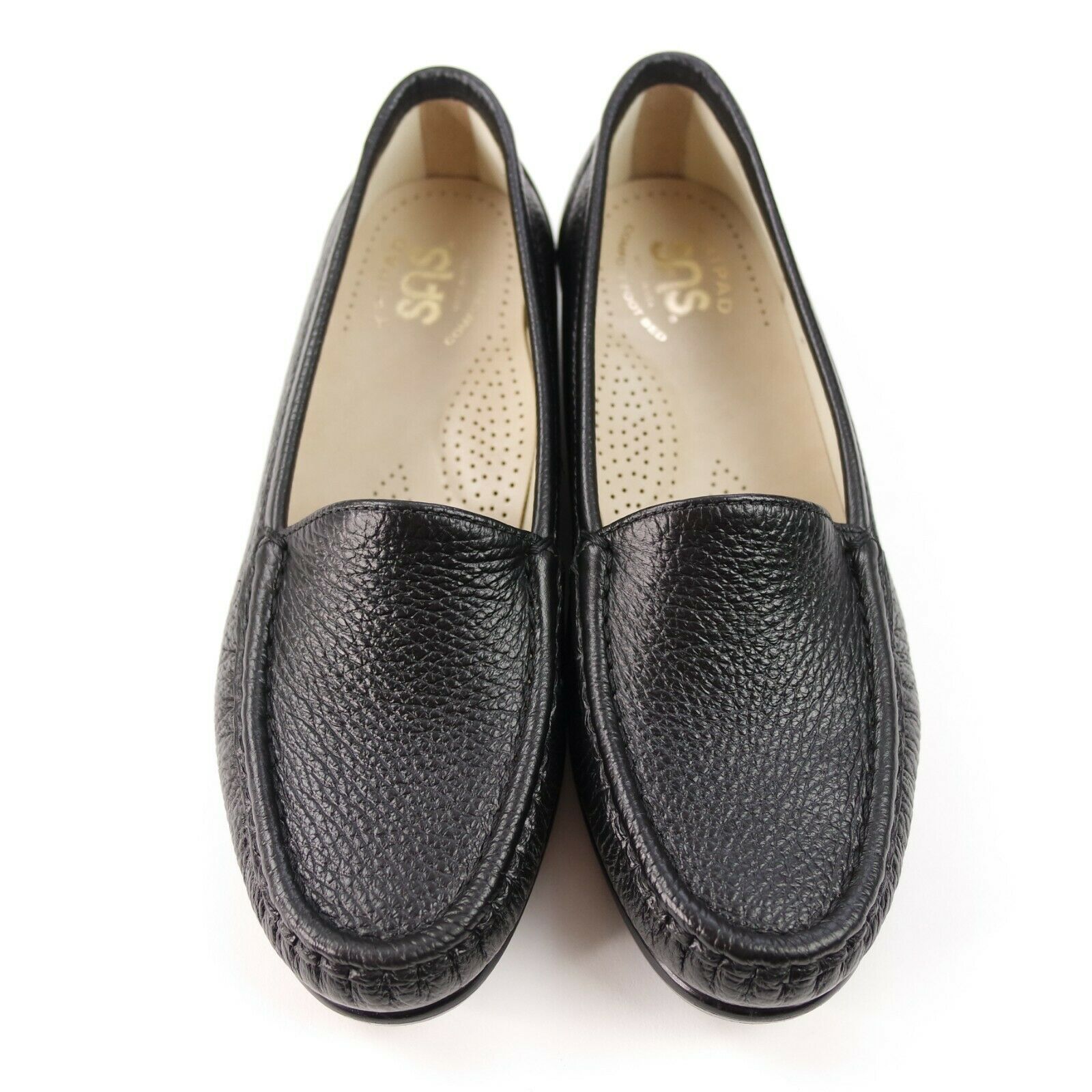 SAS Women's Loafers Black Leather Slip On Shoes Size 6 M Tri-Pad Comfort