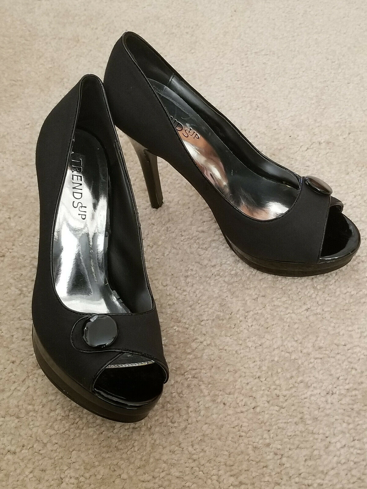 Sexy Black Women's Platform High Heel Shoes 4.5" Heel Size 6