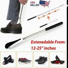 Shoe Horn Extra Long Handle Stainless Steel 25" Metal Shoes Remover Extendable