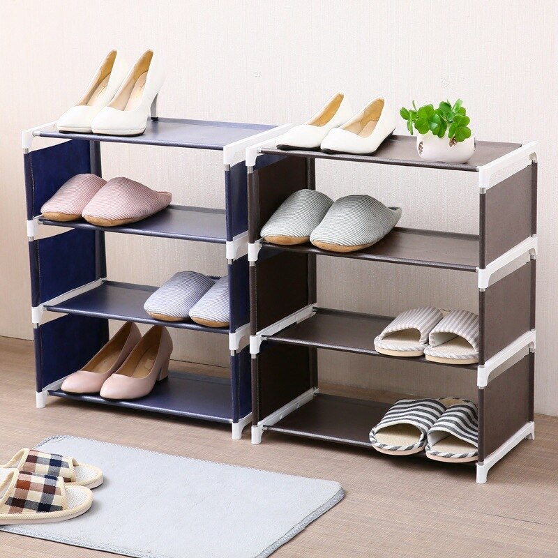 Shoe Rack Assemble Shoes Shelf Multi Functional Simple Hallway Cabinet Organizer Holder Storage Solid Stand Shelves Shoe Living